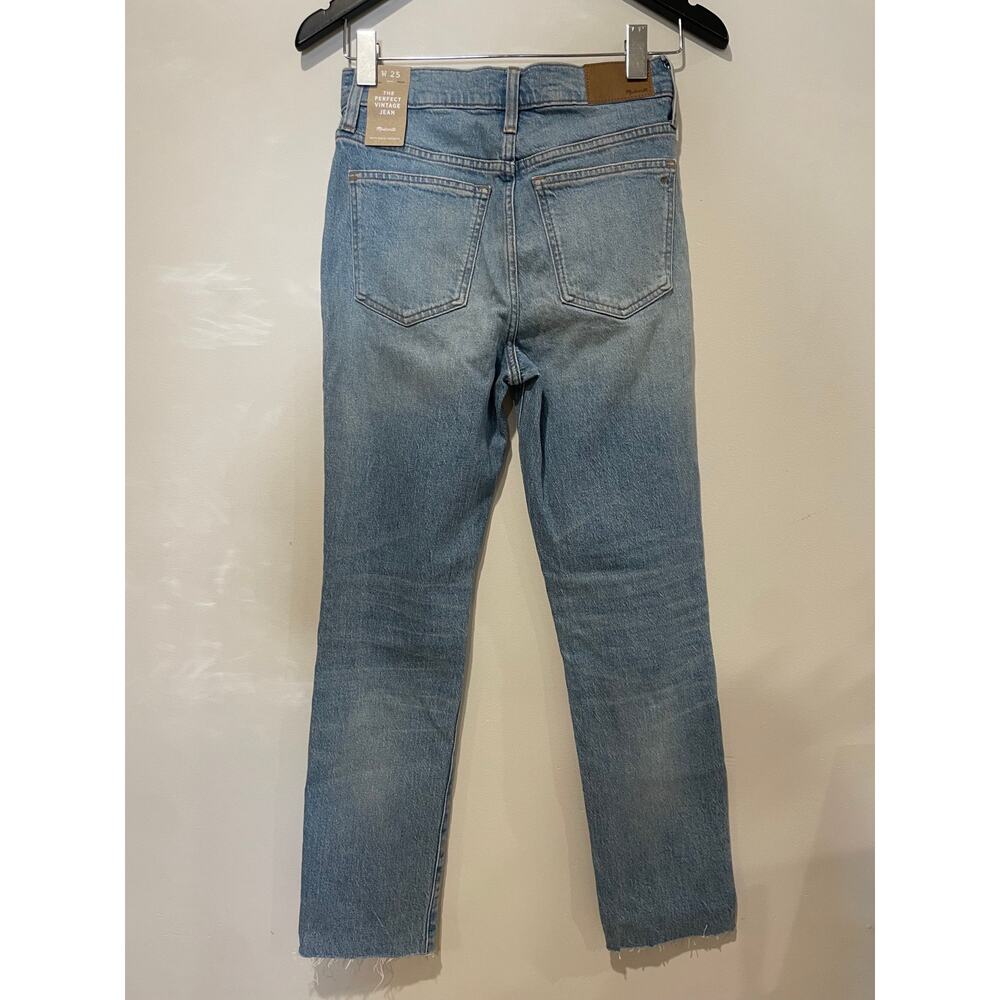 NWT Madewell The Perfect Vintage High Rise Distressed Tapered Jean Coney Wash 25 - Picture 6 of 6